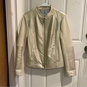 Marc New York Women's Metallic Leather Jacket